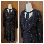 Vtg Witch moon midi dress black Size M Photo 9