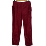 Hilary Radley Pants Women's Red Medium 29 Inseam Mid-Rise Faux Suede Pull On NEW Photo 5
