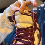 Nike  High-Top Sneakers in Burgundy and Cream Photo 2