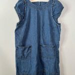 Pilcro  Ruched-Sleeve Denim Dress Size 12 Photo 3