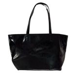 Kate Spade  New York Women's Black Patent Leather Heart Medium Tote Bag Zip Photo 1