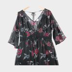 Wild Pearl Whimsigoth Witchcore Eyeshadow Floral Dress Size Large Bell Sleeves Dark Fairy Photo 11
