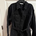 Eloquii  NEW Belted Denim Jacket Black Dress Pockets Plus Size 18 Photo 1