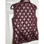 Calvin Klein Down Feather Filled Burgundy Shine Puffer Vest Full Zip Medium Photo 2