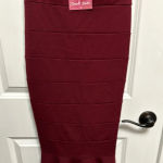 Emerald Sundae Burgundy Maxi Halter Dress‎ by  XL Photo 3