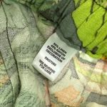 Cato  Floral Wide Leg Pants Womens Small Green Orange‎ Tropical Print Photo 5