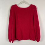 ANDRÉE BY UNIT Red V Neck Knit Sweater Balloon Sleeve Women's Size L Size L Photo 5