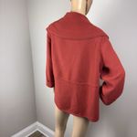 Chico's  Women's 3 (XL) Burnt Orange Open Knit Cardigan 100% Wool Fall Layering Photo 5