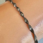 Italian vintage Sterling Silver Twisted Helix Bracelet Photo 0