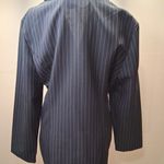 NWOT Periwinkle by Barlow Navy Pinstripe Blazer Black Size 14 Photo 6