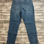 Old Navy  Women's High-Rise O.G. Straight Leg Jeans Ankle Slit Blue Denim 2 Zip Photo 2