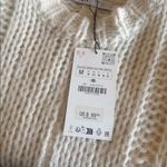 ZARA NWT Cream Sleeveless Turtleneck Cable Knit Chunky Sweater Vest - Size M Photo 6