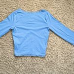 Hollister Cropped Periwinkle Long sleeve Top Photo 3