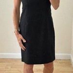 Vintage Jonathan Tait Black Mini Sleeveless Cocktail Party Dress High Neck Criss Size 6 Photo 0