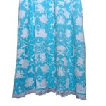 Badgley Mischka Studio Women's Nightgown XL Lace Trim Blue & White Floral NEW Photo 7