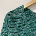 Vince Marled Crochet Knit Cardigan Teal Cotton Chic TV Chicago Fire Size M Photo 3