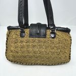 Brighton Leather Trim Raffia Double Strap Shoulder Bag Photo 5