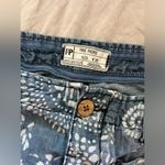 Free People  Blue boho Island Vibes linen cropped Jeans sz 28 Photo 8
