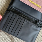 Bandolino  chain link wristlet tri fold pink wallet Photo 7