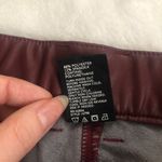 Hue Burgundy Leatherette Faux Leather Leggings Photo 7