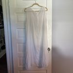 Sleeveless White Cotton Cover Up Dress Size XL Photo 3