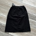 NWT Chartou Collection Sz 8 Black Corduroy Skirt Pull On Elastic Waist Photo 5