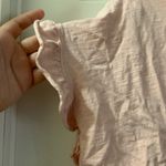 Kensie Light Pink Ruffle side Short Sleeve Tee Small Photo 3