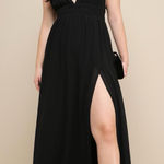 Lulus LULU’S Heavenly Hues Black Maxi Dress Photo 0
