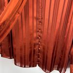 Chico's  Shadow Stripe Removable Scarf‎ Blouse Sz 2 (US 12/14) Long Sleeve Career Photo 3