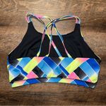 FILA  Colorful Geometric Blue/Pink/Yellow Sports Bra Women’s Size XL Photo 1
