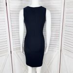 Anatomie Retro Colorblock Fleece Lined Sleeveless Sheath‎ Dress Blue Black XS Photo 4