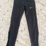Nike Dri-FIT Black Leggings with Gray Logo Photo 0