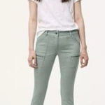 Ann Taylor LOFT Marisa Skinny Fit Utility Zip Pistachio Crop Denim Jeans Pants 8 Photo 0