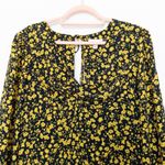 Topshop Womens Dress Size 12 Black Yellow Floral Midi Boho Romantic Cottage 90s Photo 4