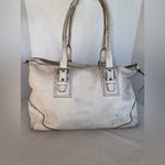 Coach Hampton F13811 White Leather Satchel Handbag Purse-READ Photo 3
