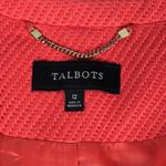 Talbots Women's Coral Cotton Blend Knit Topper Jacket Coat Size 12 Photo 3