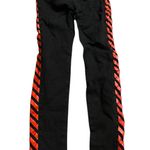 American Bazi Distressed Black Jeans with Red Pattern Photo 1