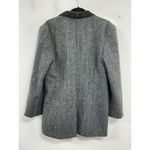 Womans International Scene Tweed Button Blazer 8 Black Collar Photo 1