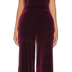1. State NWT  Mock Neck Halter Jumpsuit in Port Photo 0