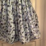 Beyond words Light Blue Leaf Print Midi Dress Photo 5