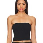 DONNI. Black Knit Tube Top Med Photo 0