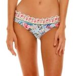 Agua Bendita  Zoe Bikini Bottom In Sally Floral Blue Size 3XL NWT Photo 0