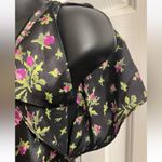 Betsey Johnson Betsy Johnson Intimates Sexy Pajama Pant Set Black and Hot Pink Floral Sz S Photo 4