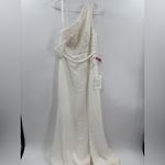 Mac Duggal  White Embellished Drop Shoulder Column Gown Photo 6
