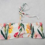 Zaful  White Floral Bandeau Beach Bra Bikini Bralette Swim Top M Medium Photo 1