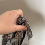 Joie  Plaid 100% Silk Alessandra Black White Straight Leg Dress Pants Size 4 Photo 16