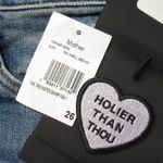 NWT Mother Superior Trickster Ankle in Thrill Seeker Destroyed Straight Jeans 26 Blue Photo 5