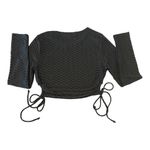 Love j  Black Honeycomb Crop Top Photo 1