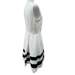 Calvin Klein  Size 10 Cream and Black Sleeveless Dress‎ Pleated Skirt Fully Lined Photo 3