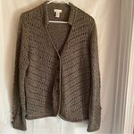 Chico's Chico’s Florence Caridigan Sweater Vanity Size 1 Gold Woven Mature Office Wear Photo 1